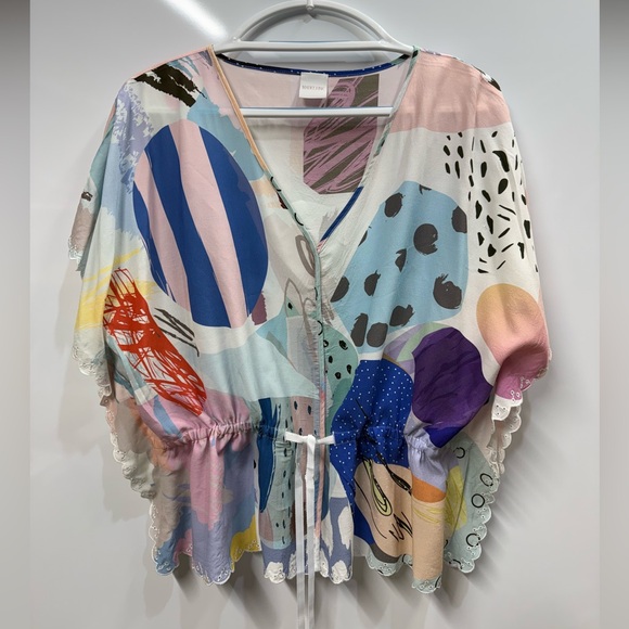Playful Whimsical Multicolor Women's Blouse - Picture 1 of 11